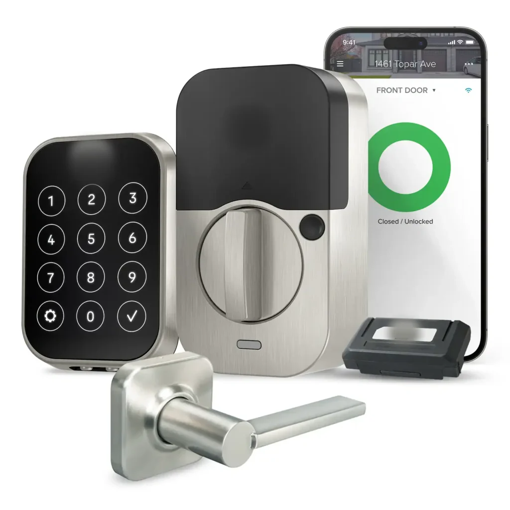 Modern smart keypad deadbolt installed in Ottawa